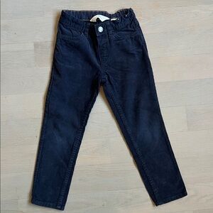 H&M Navy Blue Slim Fit Corduroy Pants Boys Size 5T